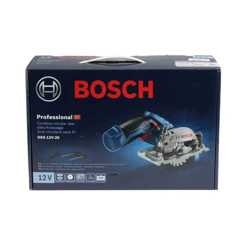 Bosch Cordless Circular Saw 12V Brushed Motor 85mm Blade Diameter 1400rpm 06016A1001