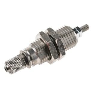 SMC 15 mm Pneumatic Piston Rod Cylinder Single Acting Panel Mount Brass Body 46mm Length 15mm Stroke 70°C Max CJPB10-15H6Z