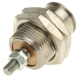 SMC 10 mm Pneumatic Piston Rod Cylinder Single Acting Panel Mount Brass Body 43.5mm Length Stroke 10mm CJPB16-10H6Z