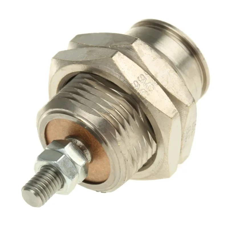 SMC 10 mm Pneumatic Piston Rod Cylinder Single Acting Panel Mount Brass Body 43.5mm Length Stroke 10mm CJPB16-10H6Z