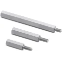 Wurth Elektronik M2.5 Spacer Stud Hex Shape Brass Material Nickel Finish 7 mm Body, 6 mm Stud 971070154