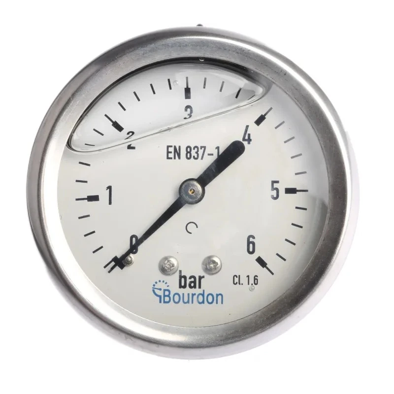 Bourdon Stainless Steel Case 63 mm Dial Size G 1/4 Pressure Gauge 6 Bar MIT3-F22.B20