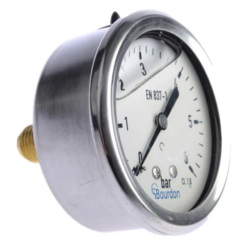 Bourdon Stainless Steel Case 63 mm Dial Size G 1/4 Pressure Gauge 6 Bar MIT3-F22.B20