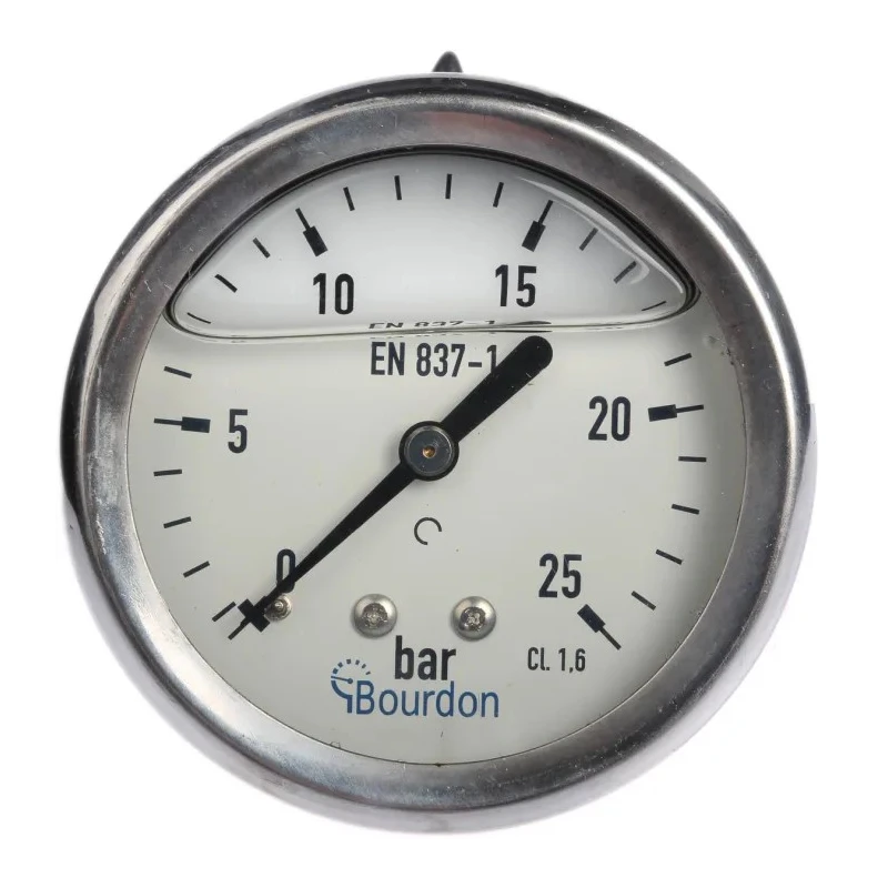 Bourdon Stainless Steel Case Pressure Gauge 63 mm Dial Size G 1/4 Pressure Connection 25 bar MIT3-F22.B26