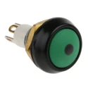 ITW Switches Illuminated Miniature Momentary Push Button Switch, Panel Mount, 13.6 mm Cutout, SPST, Green LED, 59-413G