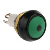 ITW Switches Illuminated Miniature Momentary Push Button Switch, Panel Mount, 13.6 mm Cutout, SPST, Green LED, 59-413G