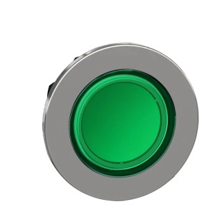 Schneider Electric Harmony Series Green Spring Return Push Button Head 30.5 mm Cutout IP66 IP67 IP69 IP69K ZB4FW333