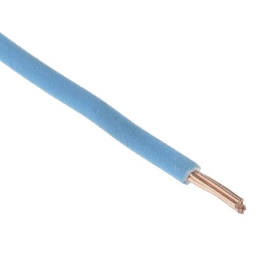 RS PRO 6491B Series Blue Hook Up Wire, 7/0.67 mm Core Strands, 100 m Length, Thermoplastic Polyolefin Jacket 185-3937