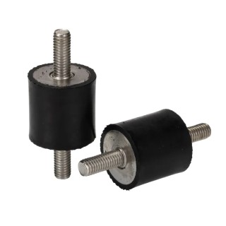 RS PRO Cylindrical M8 Anti-Vibration Mount Male to Male Bobbin with 42.32 kg Compression Load, 30 mm OD, 70 mm 185-4486