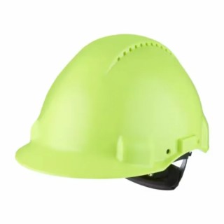 3M Yellow Ventilated Safety Helmet with Adjustable Ratchet Suspension G30NGB