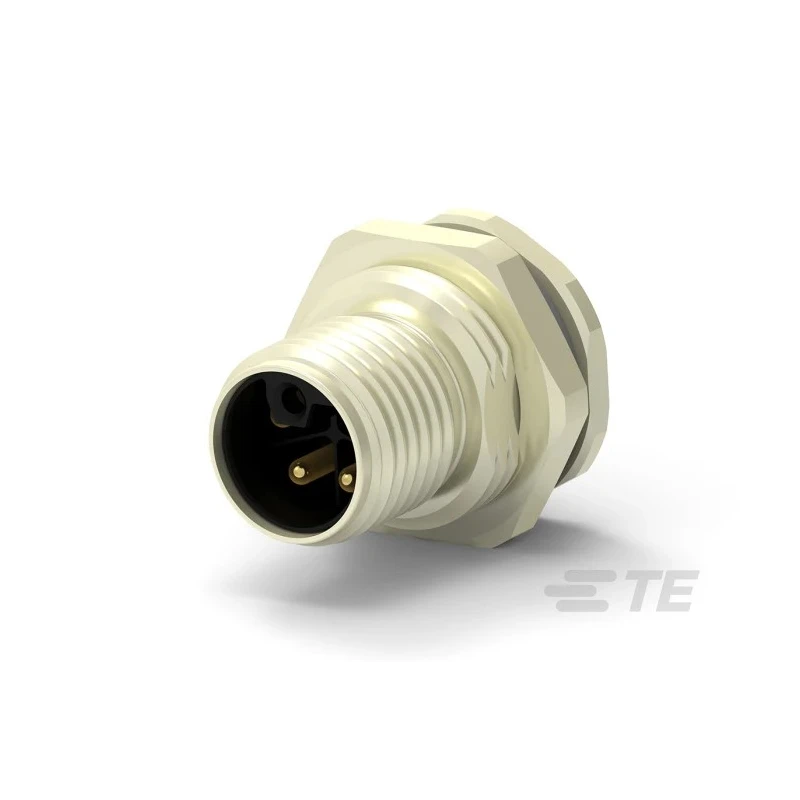 TE Connectivity Circular Connector 3 Contacts Rear Mount M12 Plug Male IP67 Polymer Housing T4140L12041-000