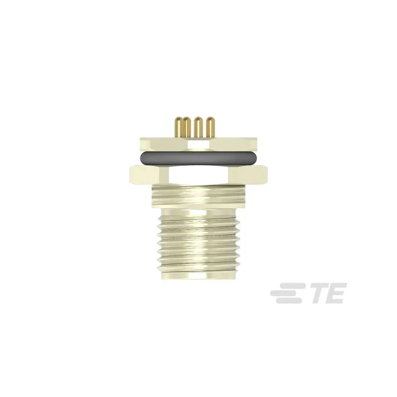 TE Connectivity Circular Connector 3 Contacts Rear Mount M12 Plug Male IP67 Polymer Housing T4140L12041-000