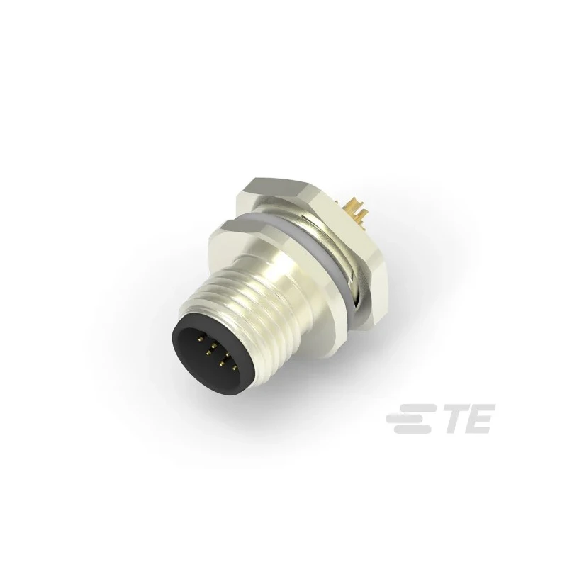 TE Connectivity M12 Series Circular Connector Plug Male, 12 Contacts, Front Mount, IP67, Nylon Housing T4132012121-000