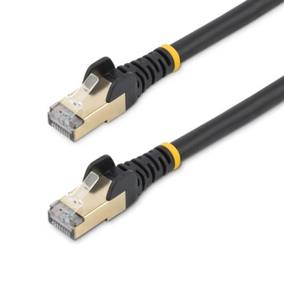 StarTech.com Cat6a Shielded Screened 0.5 m 10Gbit/s Cat6a Ethernet Cable Black PVC 