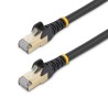 StarTech.com Cat6a Shielded Screened 0.5 m 10Gbit/s Cat6a Ethernet Cable Black PVC
