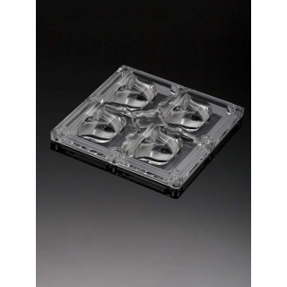 Ledil Strada Series 4-Way LED Lens Asymmetric Beam 4 LEDs Polymethyl Methacrylate 90x90x12.9mm CS15761_STRADA-2X2MX-8-SCL