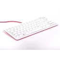 Raspberry Pi White, Red QWERTZ (German) Raspberry Pi Keyboard with Built-in USB Hub SC0168