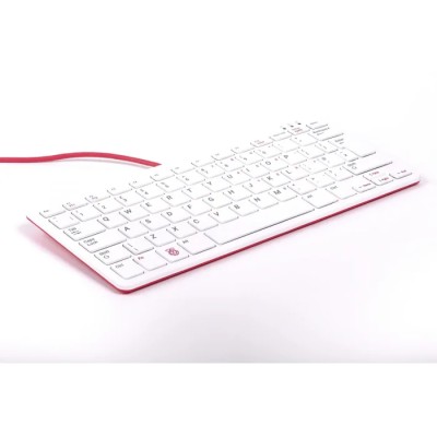 Raspberry Pi White, Red QWERTZ (German) Raspberry Pi Keyboard with Built-in USB Hub SC0168