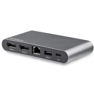 StarTech.com USB C Docking Station Dual 4096 x 2160 Pixel DisplayPort 2 USB 3.0 Ports 100W PD DK30C2DAGPD