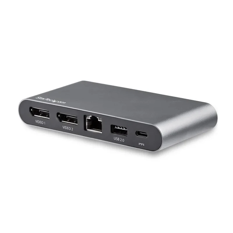 StarTech.com USB C Docking Station Dual 4096 x 2160 Pixel DisplayPort 2 USB 3.0 Ports 100W PD DK30C2DAGPD