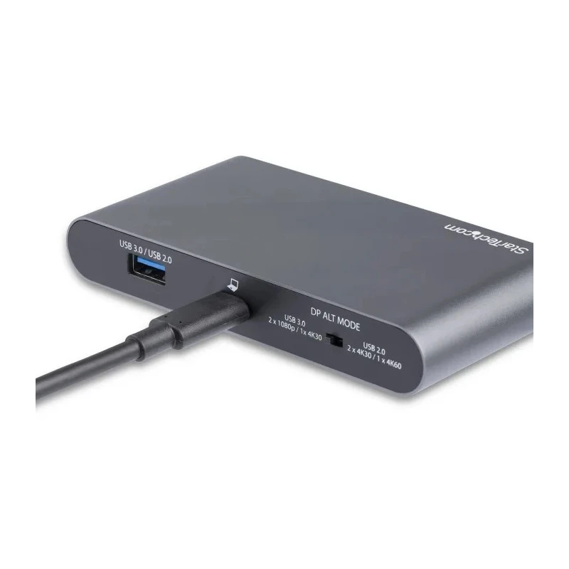 StarTech.com USB C Docking Station Dual 4096 x 2160 Pixel DisplayPort 2 USB 3.0 Ports 100W PD DK30C2DAGPD