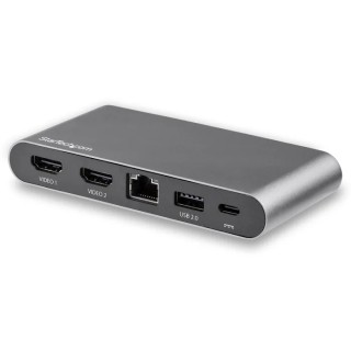 StarTech.com USB C Docking Station with USB 3.0, 2 HDMI Ports, 4096 x 2160 Pixel Resolution, Thunderbolt 3 DK30C2HAGPD