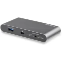 StarTech.com USB C Docking Station with USB 3.0, 2 HDMI Ports, 4096 x 2160 Pixel Resolution, Thunderbolt 3 DK30C2HAGPD