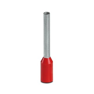 Phoenix Contact AI 1 -12 RD Insulated Crimp Bootlace Ferrule, 1.5 mm Pin Diameter, 12 mm Pin Length, Red, Suitable 3200674