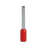 Phoenix Contact AI 1 -12 RD Insulated Crimp Bootlace Ferrule, 1.5 mm Pin Diameter, 12 mm Pin Length, Red, Suitable 3200674