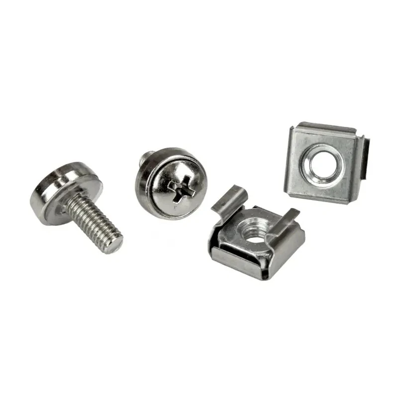 StarTech.com Metal Mounting Screw Set for Server Racks and Cabinets, M5 Thread, 12mm Length, Nickel Finish CABSCRWM520