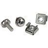 StarTech.com Metal Mounting Screw Set for Server Racks and Cabinets, M5 Thread, 12mm Length, Nickel Finish CABSCRWM520