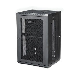 StarTech.com Black 18U Aluminium Server Rack with Swing Frame, 1 mm Height, 48 mm Width RK1820WALHM