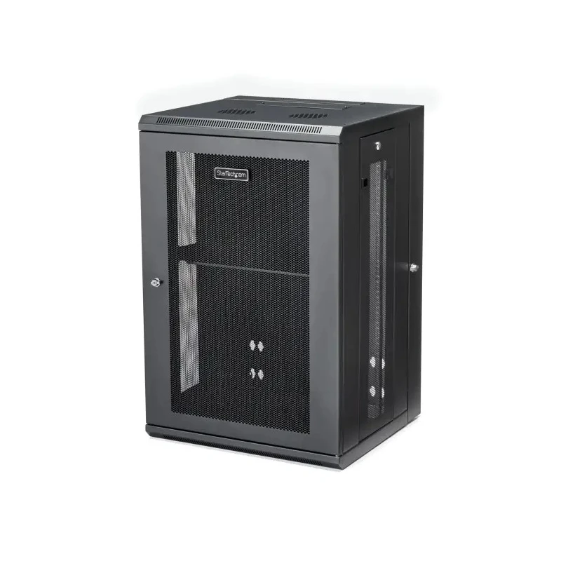 StarTech.com Black 18U Aluminium Server Rack with Swing Frame, 1 mm Height, 48 mm Width RK1820WALHM