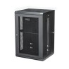 StarTech.com Black 18U Aluminium Server Rack with Swing Frame, 1 mm Height, 48 mm Width RK1820WALHM