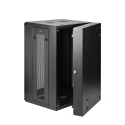 StarTech.com Black 18U Aluminium Server Rack with Swing Frame, 1 mm Height, 48 mm Width RK1820WALHM