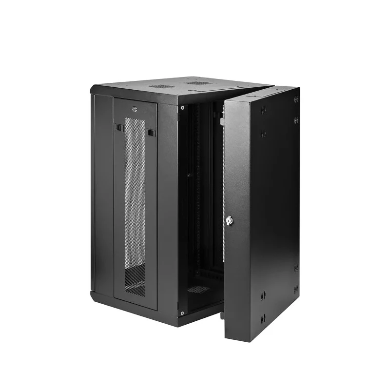 StarTech.com Black 18U Aluminium Server Rack with Swing Frame, 1 mm Height, 48 mm Width RK1820WALHM