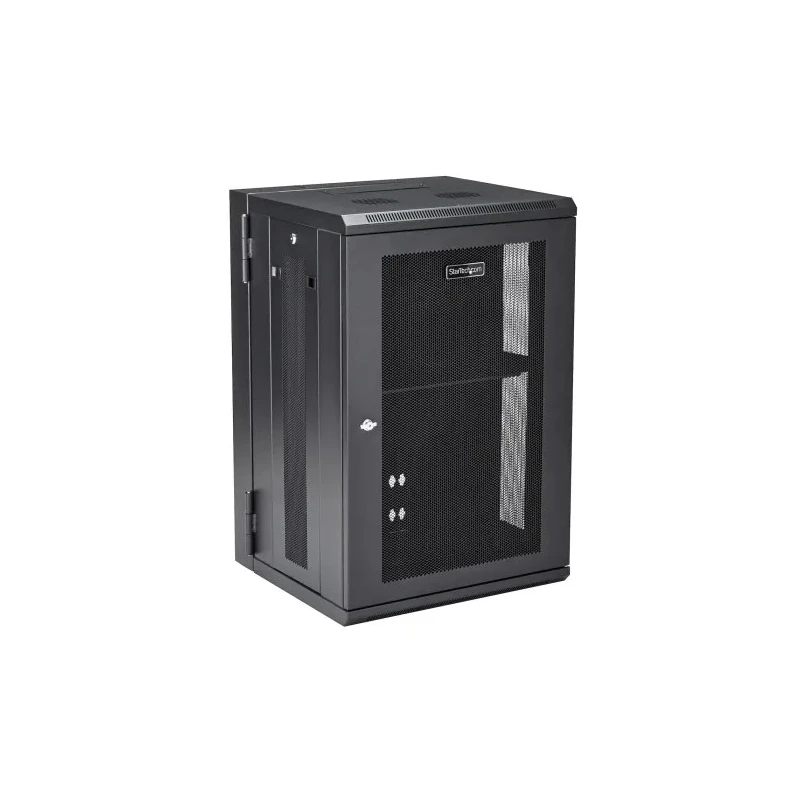 StarTech.com Black 18U Aluminium Server Rack with Swing Frame, 1 mm Height, 48 mm Width RK1820WALHM
