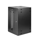 StarTech.com Black 18U Aluminium Server Rack with Swing Frame, 1 mm Height, 48 mm Width RK1820WALHM