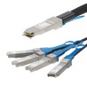 StarTech.com QSFP+ Direct-Attach Twinax Breakout Cable QSFP4SFPPC2M 40Gbps 2m Length