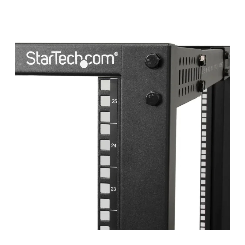 StarTech.com 25U 4 Post Steel Server Rack Frame Black 1.2m Height 4POSTRACK25U