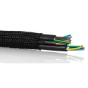 HellermannTyton Expandable Braided Polyethylene Terephthalate Black Cable Sleeve 5m Length 18mm-34mm 170-12500 HEGP25-PET-BK