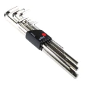 Wiha 9 Piece L Metric Hex Key Set, Hex Size 1.5 to 10 mm, Chrome Vanadium Steel, Chrome Finish 01222