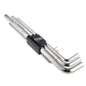 Wiha 9 Piece L Metric Hex Key Set, Hex Size 1.5 to 10 mm, Chrome Vanadium Steel, Chrome Finish 01222