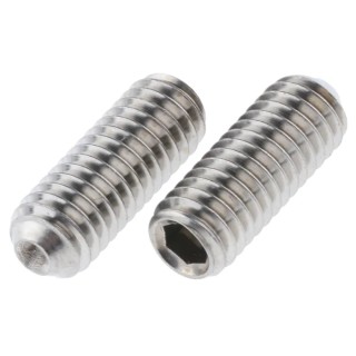 RS PRO Stainless Steel M6 x 16 mm Plain Cup Point Hexagon Grub Screw 187-0816
