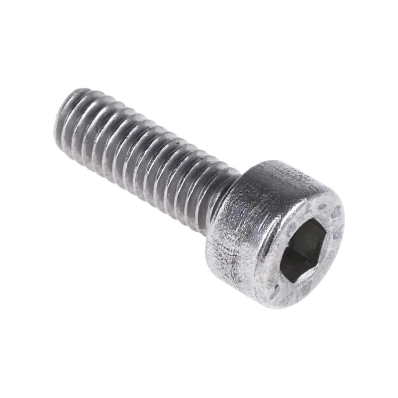 RS PRO Plain Stainless Steel Hex Socket Cap Screw M4 x 12 mm 187-1257