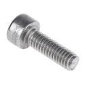 RS PRO Plain Stainless Steel Hex Socket Cap Screw M4 x 12 mm 187-1257