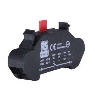 RS PRO Contact Block 1 NC Spring Terminal Plastic Material Model 188-1171