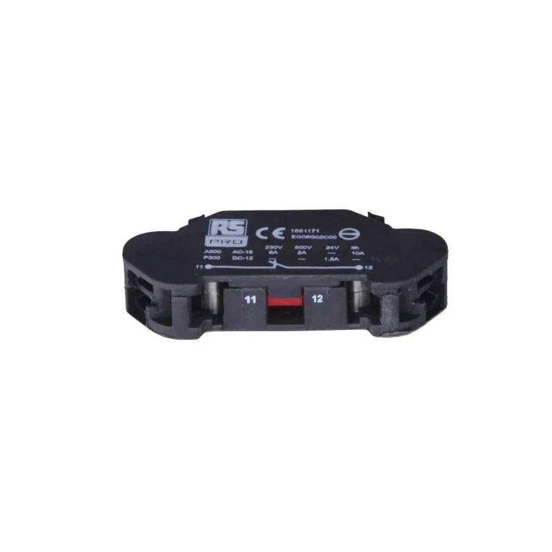 RS PRO Contact Block 1 NC Spring Terminal Plastic Material Model 188-1171