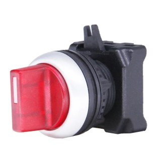 RS Pro 3 Position Illuminated Selector Switch Head, 22 mm Cutout Diameter, Red Handle, IP65 Rated 188-1166