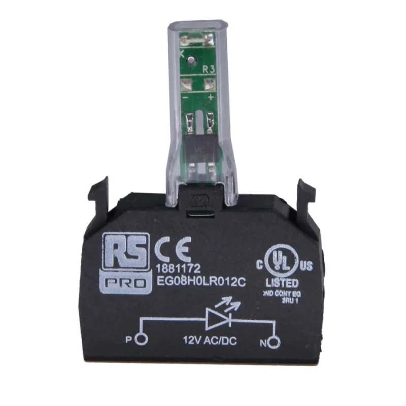 RS PRO LED Light Block 12 V AC/DC White Light, 32.4mm Length, 45mm Height 188-1174